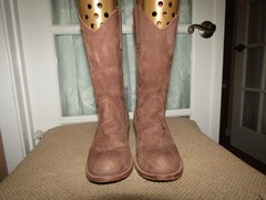 Mexico Brown Suede Leather Cowboy Cowgirl Western Boots Youth size 2.5
