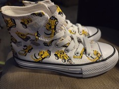 Converse Chuck Taylor All Star Kids High Top Sneakers Construction White US 12