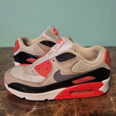Size 4.5Y – 724882-100 Nike Air Max 90 Premium Mesh GS Infrared
