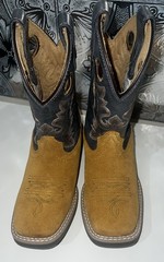 SMOKY MOUNTAIN BOOTS Kid’s Jesse Brown/Navy Western Boots 3749 12 NWOB