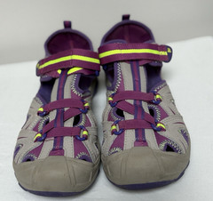 MERRELL Youth Hydro Hiker Purple Grey Sandals Size 4M Leather Upper MK164440
