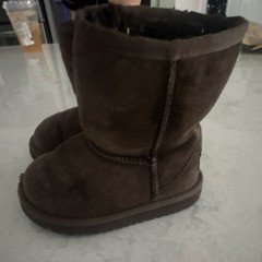 UGG Australia Kids Brown Suede Pull-On Mid-Calf Boots US 8 EU 25 UK 7