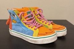 VANS X Sesame Street Sk8 Hi Zip Youth Sz 1 Cookie Monster Oscar The Grouch