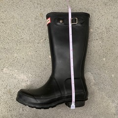 HUNTER Original Rain Boots US 2 EU 32 Big Kids Black High Gum Boot Rubber