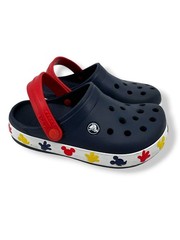 Crocs Fun Lab Mickey Lights Clog Navy Blue Lightweight Slip On Shoes Kids Size 2