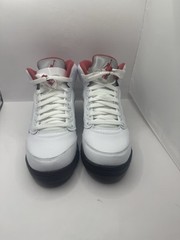 Air Jordan 5 Retro Fire Red Silver Tongue 440888-102 Size 5.5Y With Box VNDS