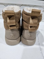 UGG Classic Mini Mod Kids Bootie Brown Suede Shearling Lined Size 11