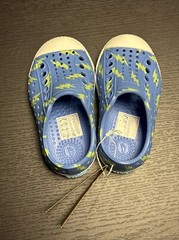 Native Kids Jefferson Sugarlite Print Sandals – Resting Blue/ Celery Light SZ C5