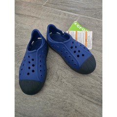 Crocs Bump It Shoe K Cerulean Blue/Navy C10 Kids Slip On Comfort Casual Water