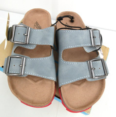 LITTLE BOY’S / GIRL’S SIZE 12 THEREABOUTS NOYO FOOTBED SANDALS Blue Slides
