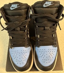 Nike Jordan 1 Retro High Sneakers Blue White Size US 3Y UNC FD1412-400.!!