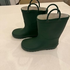 Lone Cone Kids Rain Boots Size 1 US 13 EU 31 Green Rubber Waterproof Pull-On
