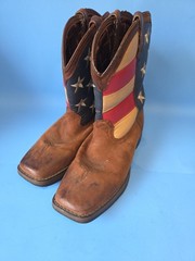 Durango Union Flag, Western Boot, Brown Size 6M