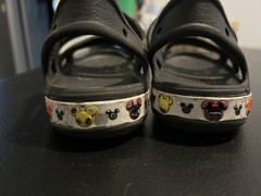 Kids Mickey Mouse Open Toe Two Strap Crocs Size C12
