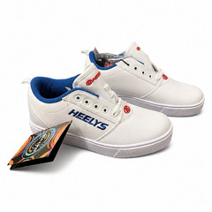 Heelys Pro 20 Unisex Kids Wheeled Low Top Canvas Sneakers White/Blue US 6