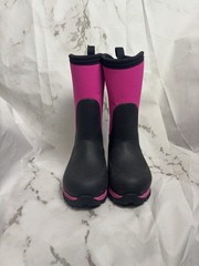 Muck Kid’s Rugged II Boot – Black/Pink Winter Boot Insulated Toddler Size 8 Girl