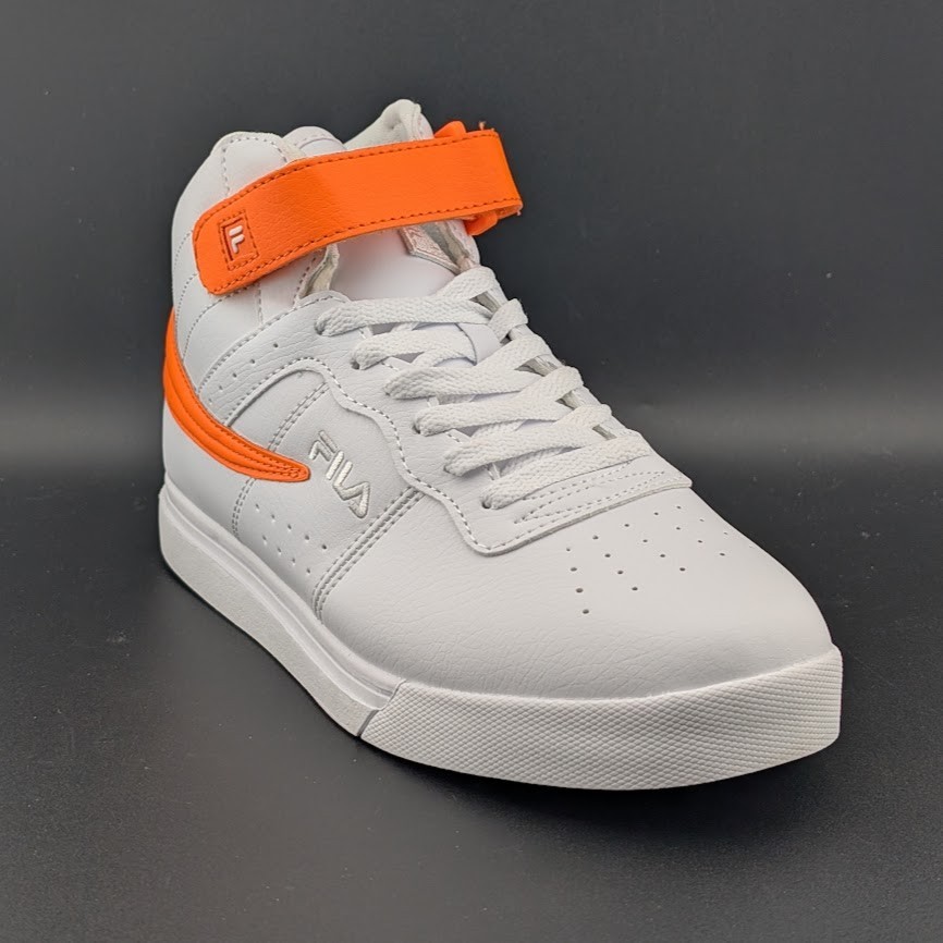 Fila Vulc 13 White Orange Color Pop Size 7Y / 8 Womens 3FM01121-129