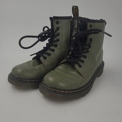 Dr Martens Olive Green 1460 J Boots Junior Kids Size 13 AW004