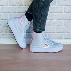 ❤️Converse Chuck Taylor All Star Move Sz 5.5 Big Kid Shoes Sparkle Gray A06332C