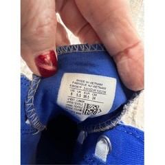 Converse Blue Grey Peel Back High Top Sneakers Shoe Juniors 6 Hip Hop Womens 7.5