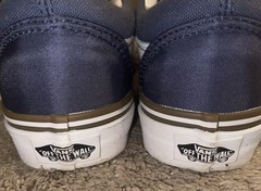 VANS Old Skool Blue White Canvas Low Top Sneakers US Unisex Size 3.5