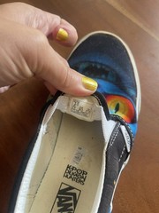 KPop Demon Hunters x Vans Derpy Tiger Kids Classic Slip-On Shoes Size 3