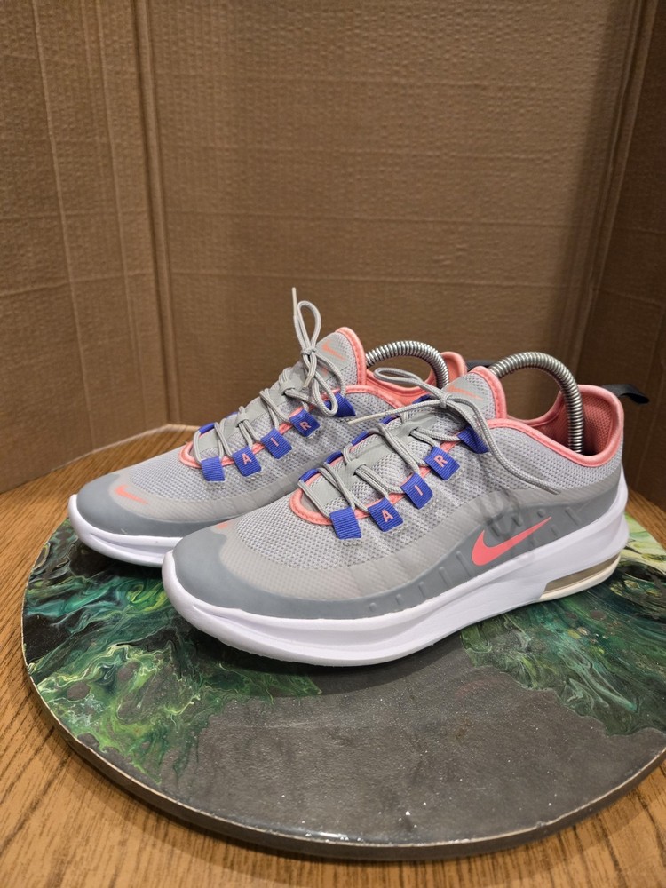 Nike Air Max Axis AH5222-015 Gray Pink Blue Kids Sneakers Size 6Y