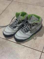 Jordan 5 Retro Green Bean Pre School PS Kids Size 13C DQ3735-003 Reflective Shoe
