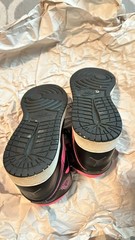Nike Air Jordan 1 Mid Black Pink Digital Pink GS High Top Sneakers Pre-Owned