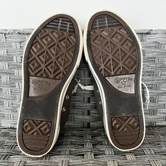 Converse All Star Low Canvas Brown Junior Size 5.5 White Lace Sneakers Great