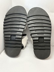 Dr. Martens Klaire J Kids Leather Hook & Loop Strappy Sandals White/Black 12