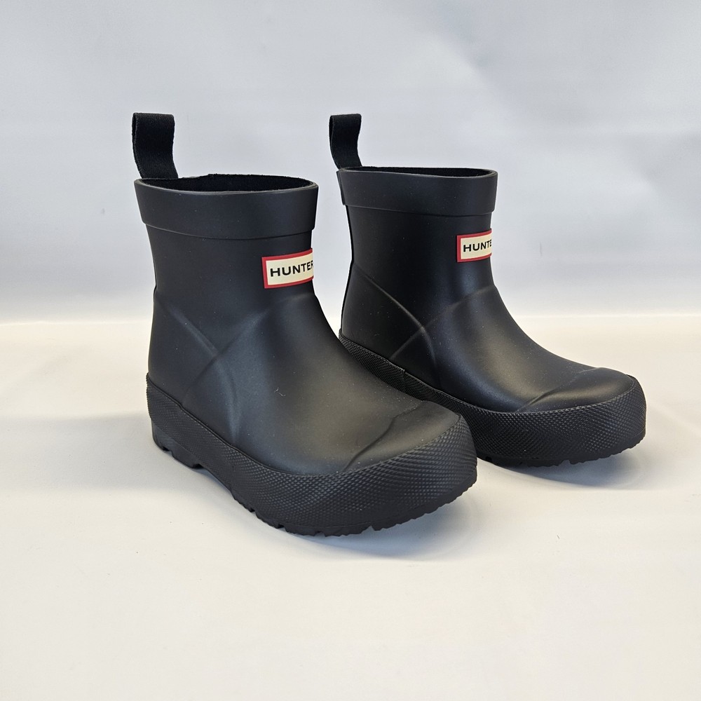 Hunter Boots Black Waterproof Rubber Classic Rain Little Kids Boys 11 Girls 12