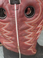 Durango Lil‘ Rebel Pro Red Square Toe Cowboy Youth Mens Size 7 Defects Read