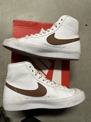 Nike Blazer Mid 77 White Black Brown Mocha Pecan Vivid Sulfur Yellow – Size 4.5