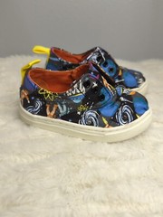 TOMS Toddler Cordones Cupsole Glow in the Dark Galaxy No Tie Tennis Size 6