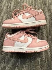 Nike Dunk Low Top Shoes Kids Size 11C Pink White Leather Sneakers HV0930-100