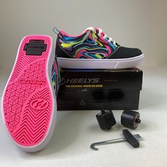 Heelys Pro 20 Prints Sneakers Black Pink Lace-Up Skate Shoes Womens Sz 5 Youth 4