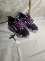 Heelys Purple Galaxy Space Purple Sneaker Skate Shoe Youth Size 3 With Wheels