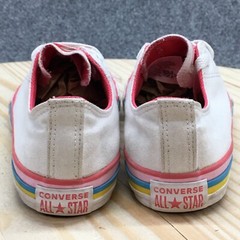 Converse Shoes Junior 3 Chuck Taylor All Star Ox Sneakers Pink White Low 668484F