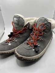 SOREL Kids Out ‚N About Conquest Ankle Bootie Camel Tan NY1952-052 Size 6