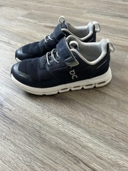On Navy White Gray Athletic Mesh Sneaker Unisex Kids US 13 EU 31 UK 12.5