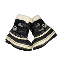 Sorel 1964 Pac Strap Toddler 4 Pre-Owned Snow Boots Black Waterproof Insulated