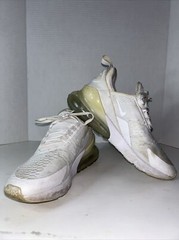 Nike Air Max 270 Low White Silver Big Kids Youth Size 6.5 Running Jogging 167