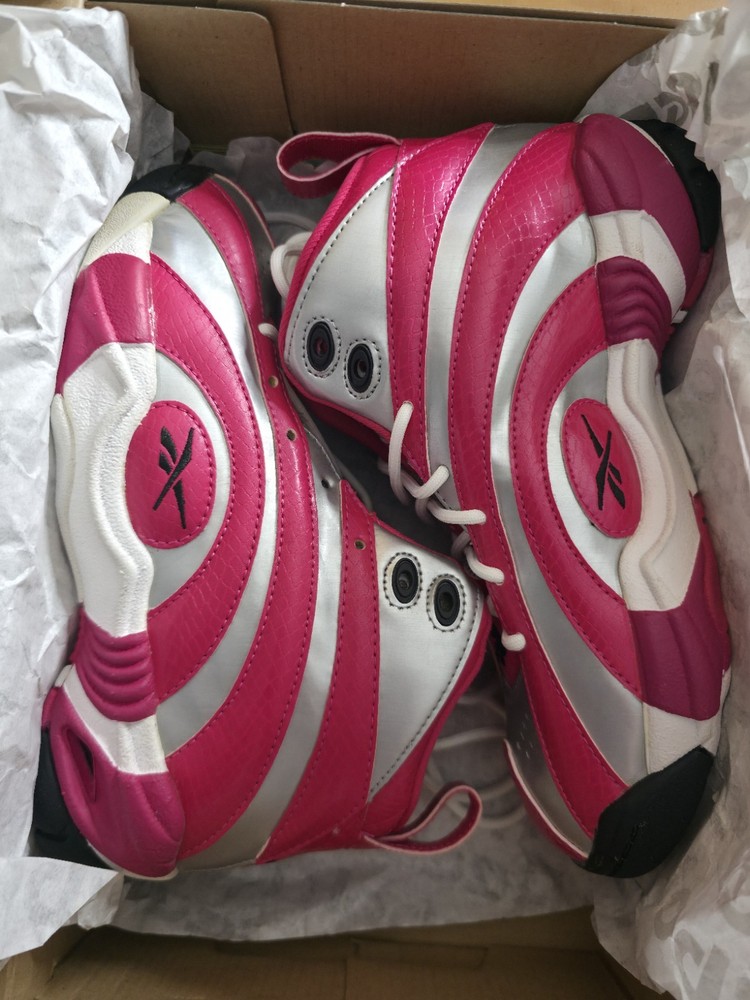 Reebok Shaqnosis OG Grade School Silver/Pink/White V53880 Big Kids Sz 4.5