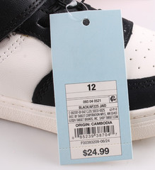 Cat & Jack Jaid Solid Court Sneakers Kids Size 12 Black / White New In Box