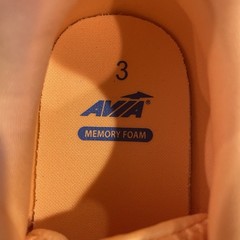 AVIA BYB Max Runner Athletic Sneakers Shoes Size 3 Unisex Orange Bungee Lace