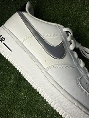 Nike Air Force BOYS1 Low White Black Metallic Silver (GS) CZ4206 100 6.5Y