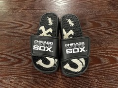 Kids Small White Sox Sandal Slides
