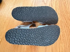 Birkenstock Rio leather sandals silver kids EU size 33 very good