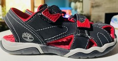 Timberland Kids Close Toe Sandals Black & Red 13C